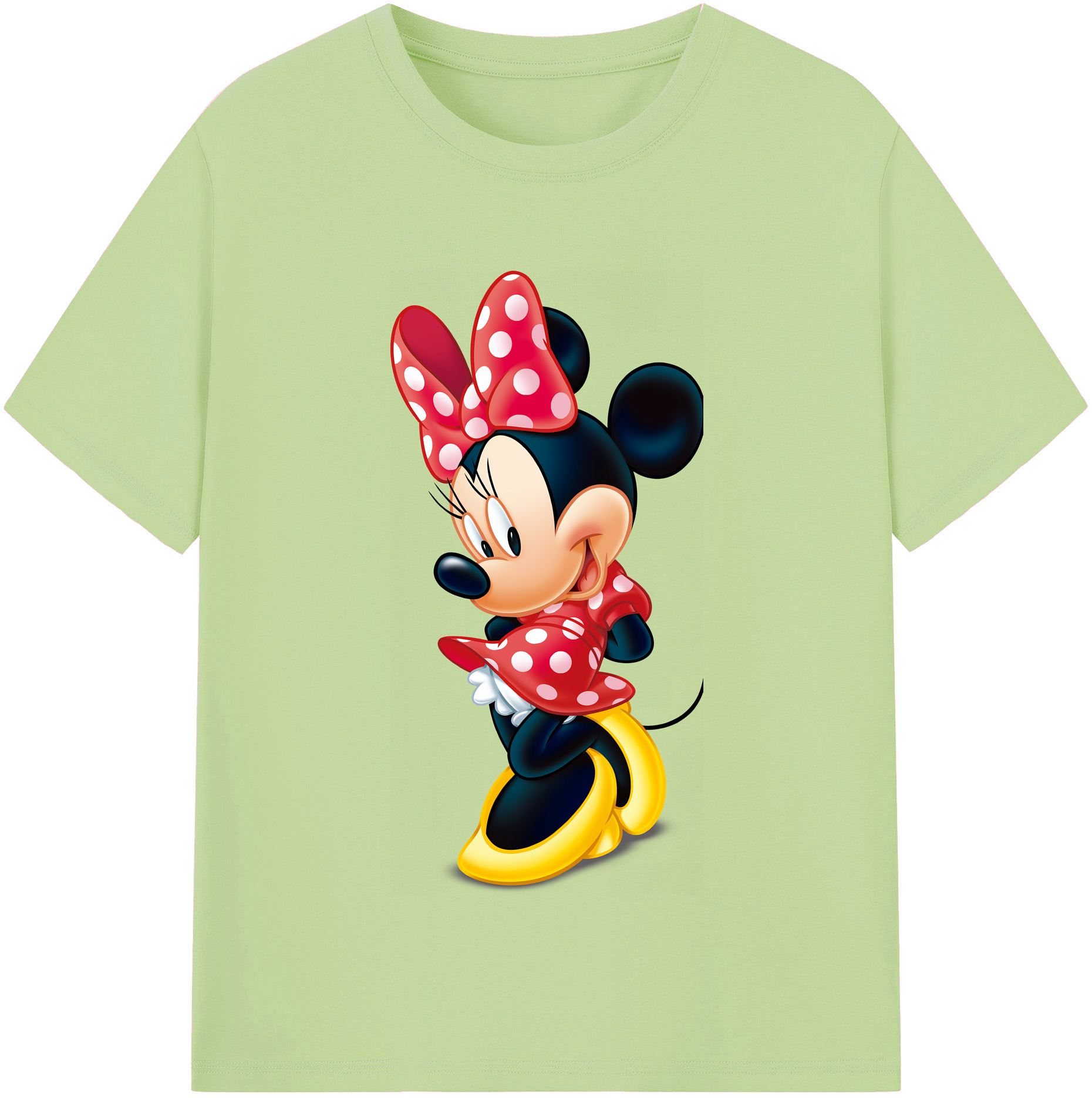 （画像用） ミッキーマウス Mickey Mouse 綿100％半袖Tシャツ（フロントプリント）
